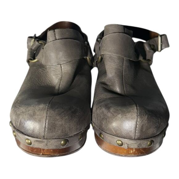 Korks Deba Clog Kork-Ease Silver Leather Slingbavk Buckle Clog Mule size 39/8 - Picture 2 of 8